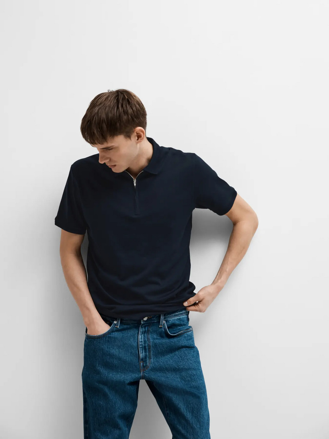 SLHFave Zip Polo
