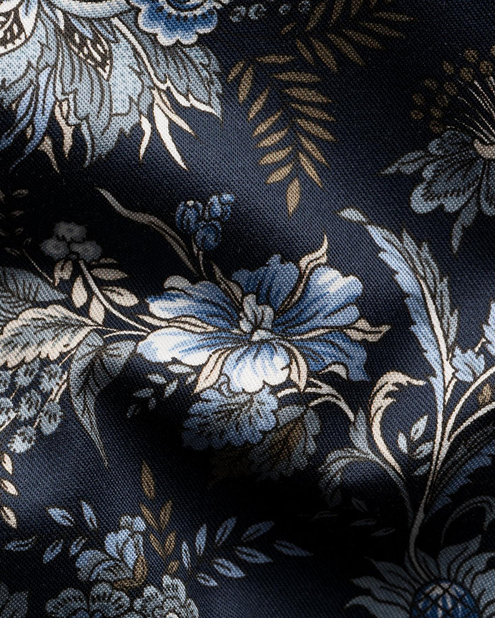 Slim Floral Print Signature twill