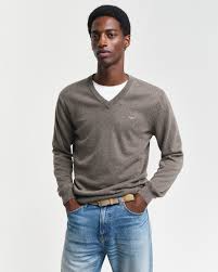 Cotton/Wool V-Neck