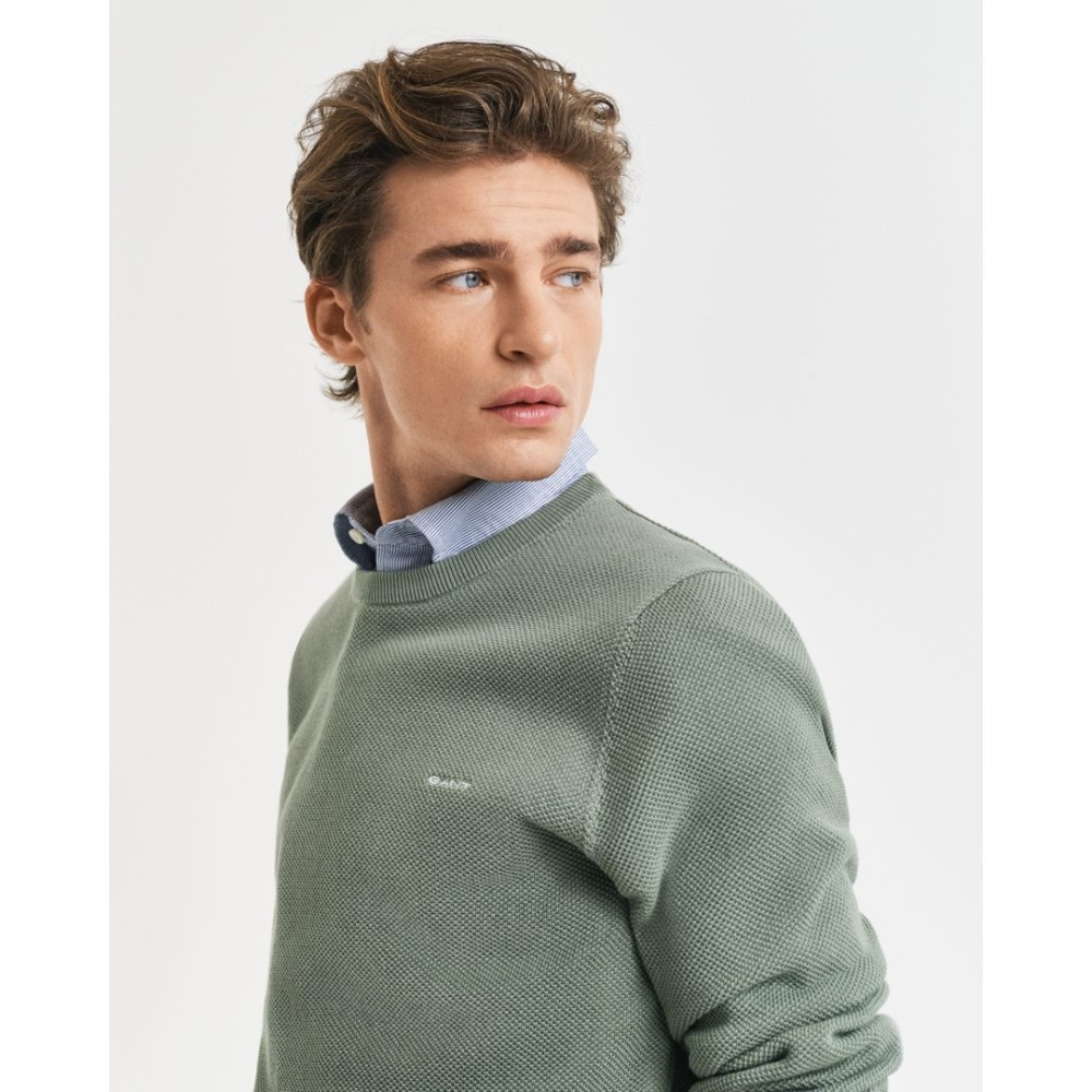 Cotton Pique C-neck