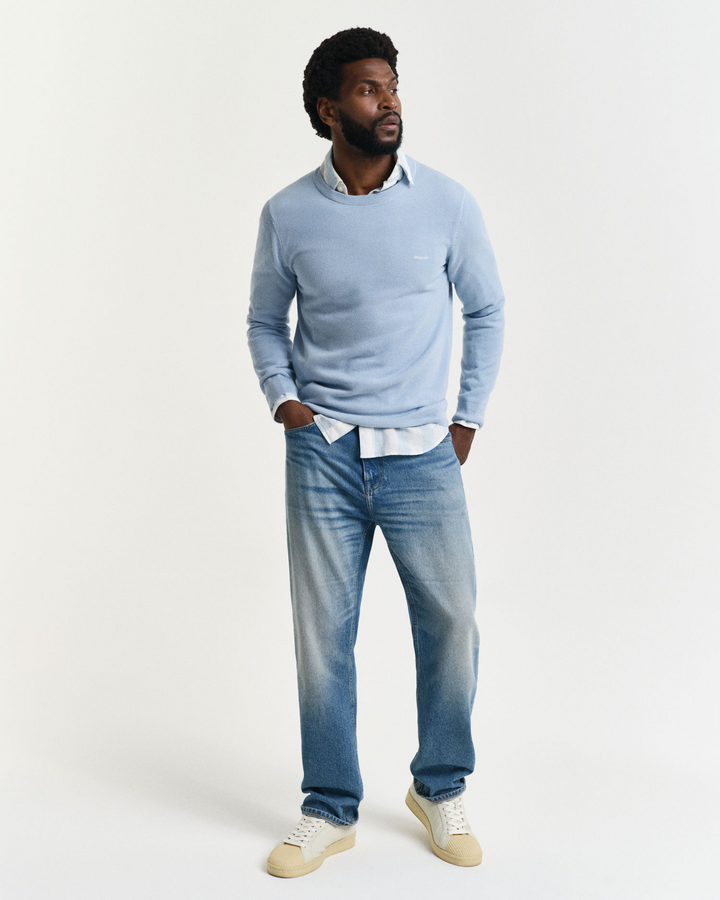 Cotton Pique C-neck