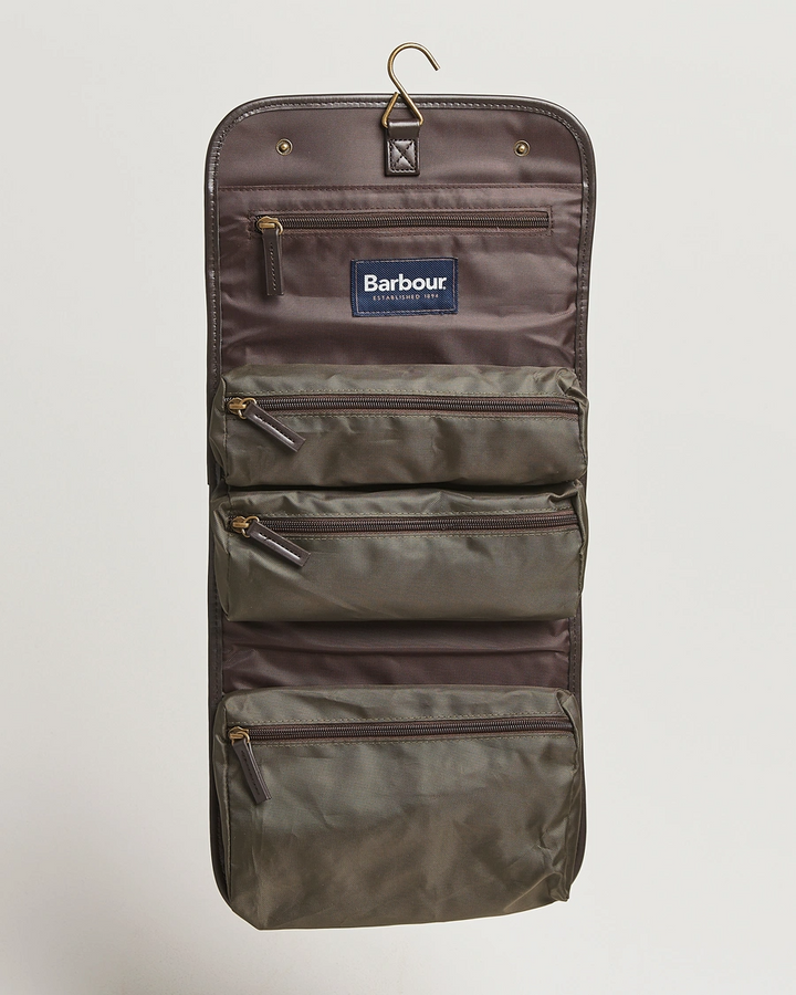 Wax hanging washbag