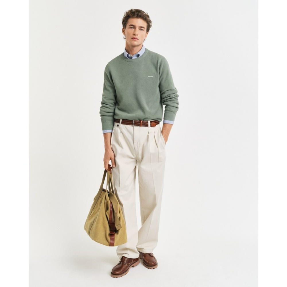 Cotton Pique C-neck