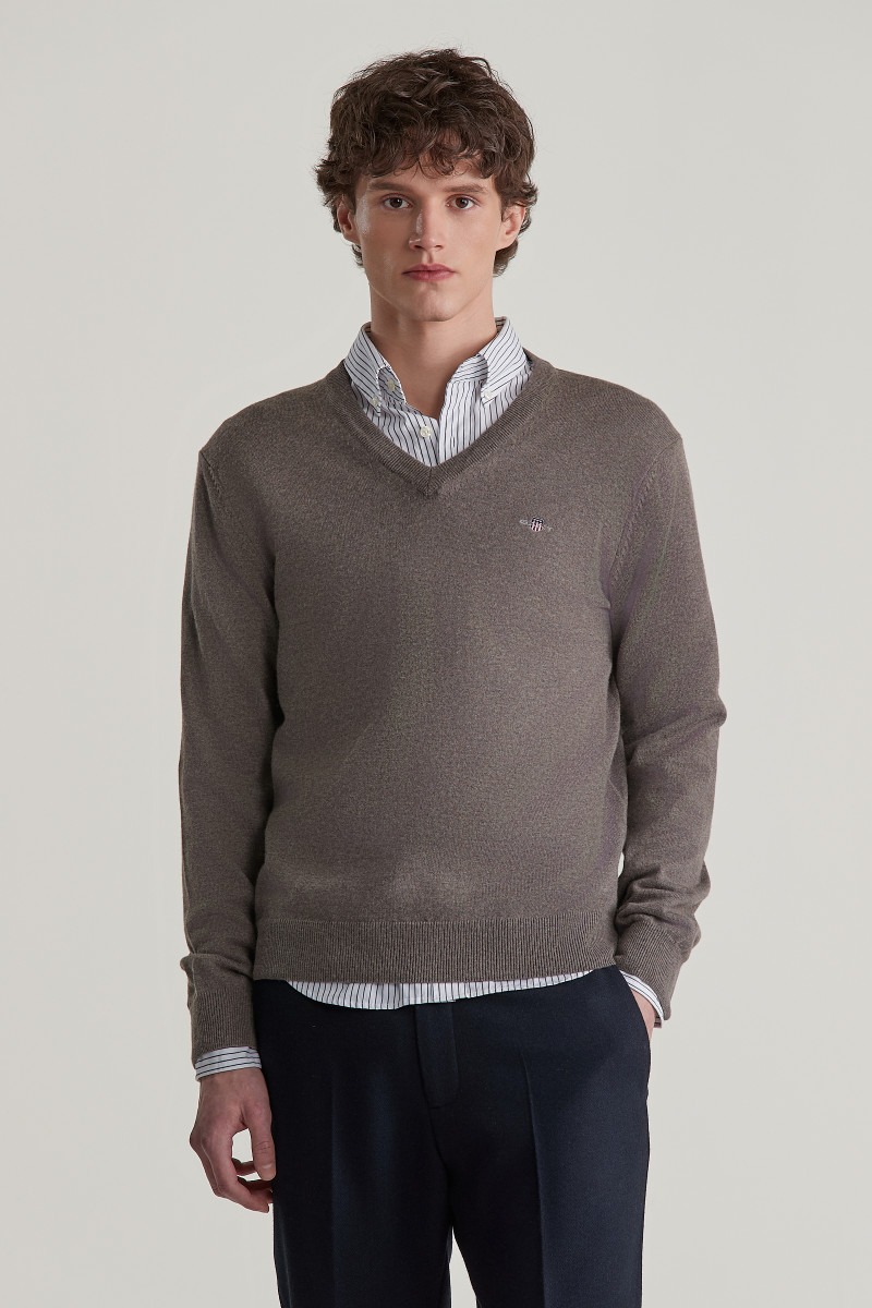 Cotton/Wool V-Neck